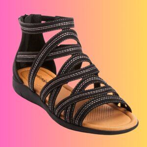 Comfortable Spring Summer Sandal Shoe - Size 7.5 M - Black